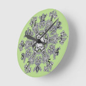 Silver Snowflake Ronde Klok (Hoek)
