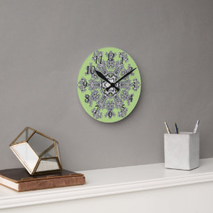 Silver Snowflake Ronde Klok