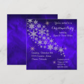 Silver Snowflake Royal Blue-kerstfeest Kaart (Voorkant / Achterkant)