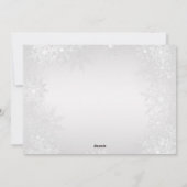 Silver Snowflake Santa Corporate Christmas-Kaart Feestdagenkaart (Achterkant)