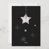 Silver Snowflake Sparkle Foto Vakantie Kaart (Achterkant)
