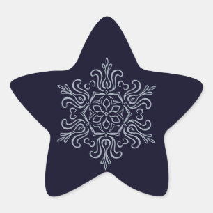  Silver Snowflake Ster Sticker