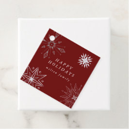 Silver Snowflake Vakantie Favoriet Tags Bedankjes Labels