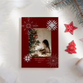 Silver Snowflake Vakantie Fotokaart Feestdagenkaart