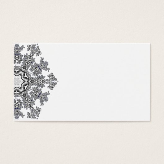 Silver Snowflake Visitekaartjes (Voorkant)