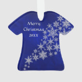 Silver Snowflake Voetbal Flame Ornament (achterkant)