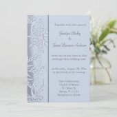 Silver Snowflake Weddenschap Kaart (Staand voorkant)