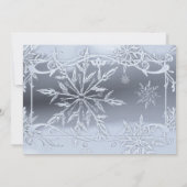Silver Snowflake Weddenschap Kaart (Achterkant)
