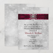 Silver Snowflake Wedding Rehearsal Dinner Kaart (Voorkant / Achterkant)