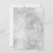 Silver Snowflake Wedding Rehearsal Dinner Kaart (Achterkant)