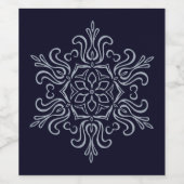  Silver Snowflake Wijn Etiket (Enkel label)