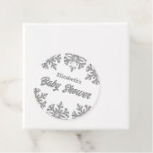 Silver Snowflake Winter Baby shower Bedankjes Labels (In situ)