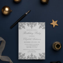 Silver Snowflake Winter Birthday Party