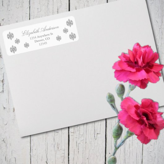 Silver Snowflake Winter Etiket