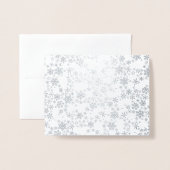 Silver Snowflake Winter Kaart (Voorkant met envelop)