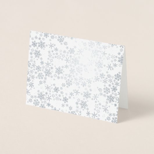 Silver Snowflake Winter Kaart (Voorkant)