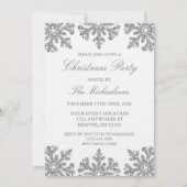 Silver Snowflake Winter Kerstfeest Kaart (Voorkant)