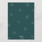 Silver Snowflake Winter Onderland 1st Birthday Kaart (Achterkant)