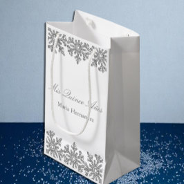 Silver Snowflake Winter Quinceanera Klein Cadeauzakje