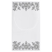 Silver Snowflake Winter Quinceanera Klein Cadeauzakje (Achterkant)