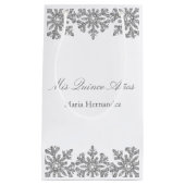 Silver Snowflake Winter Quinceanera Klein Cadeauzakje (Voorkant)