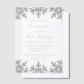 Silver Snowflake Winter Quinceanera Vellum Uitnodigingen (Offset)