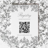 Silver Snowflake Winter Registry Informatiekaartje