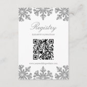 Silver Snowflake Winter Registry Informatiekaartje (Voorkant)