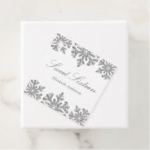 Silver Snowflake Winter Sweet 16 Bedankjes Labels (In situ)