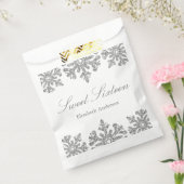 Silver Snowflake Winter Sweet 16 Bedankzakje (Gezegeld)