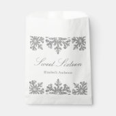 Silver Snowflake Winter Sweet 16 Bedankzakje (Voorkant)
