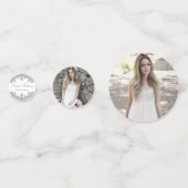 Silver Snowflake Winter Sweet 16 Confetti (Achterkanten)