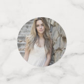 Silver Snowflake Winter Sweet 16 Confetti (Kleine voorkant)