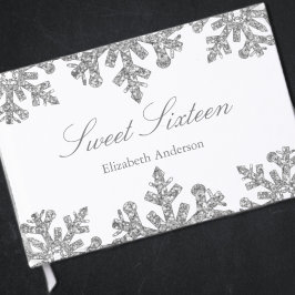 Silver Snowflake Winter Sweet 16 Gastenboek