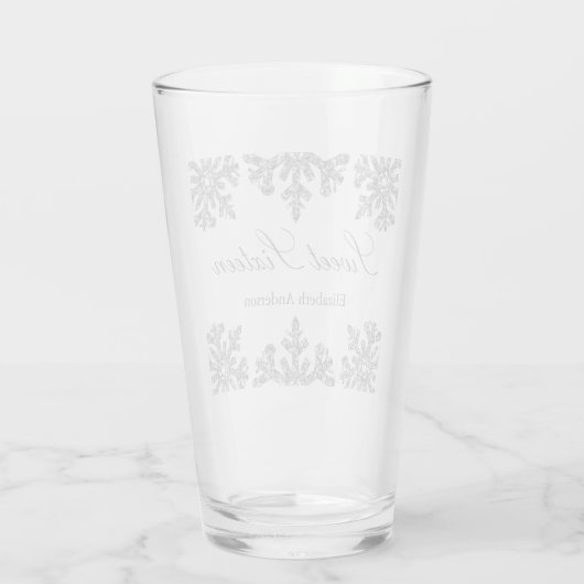 Silver Snowflake Winter Sweet 16 Glas (Achterkant)