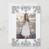Silver Snowflake Winter Sweet 16 Kaart (Achterkant)