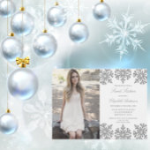 Silver Snowflake Winter Sweet 16 Kaart