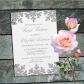 Silver Snowflake Winter Sweet 16 Kaart