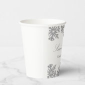 Silver Snowflake Winter Sweet 16 Papieren Bekers (Rechts)