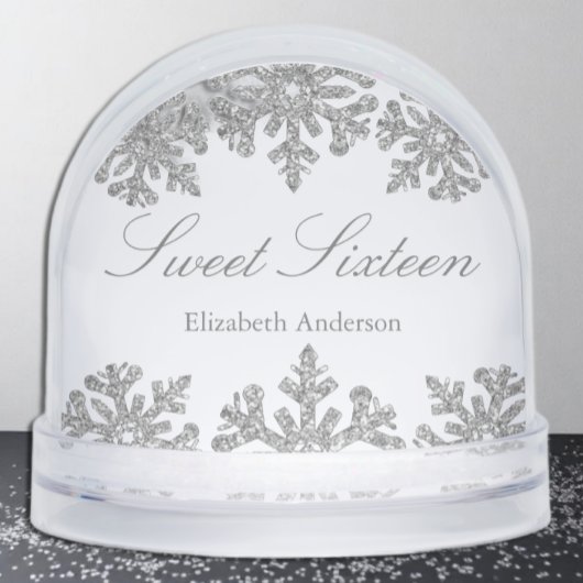 Silver Snowflake Winter Sweet 16 Sneeuwbol