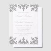 Silver Snowflake Winter Sweet 16 Vellum Uitnodigingen (Offset)