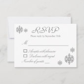 Silver Snowflake Winter Sweet Sixteen RSVP Kaartje (Voorkant)