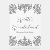 Silver Snowflake Winter Vrijgezellenfeest Acryl Bord (Voorkant)