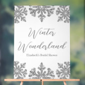 Silver Snowflake Winter Vrijgezellenfeest Acryl Bord (Neutraal)