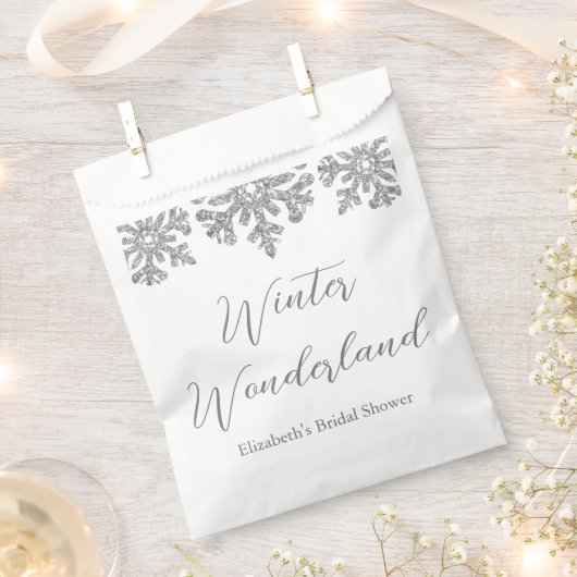 Silver Snowflake Winter Vrijgezellenfeest Bedankzakje (Geknipt)
