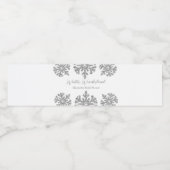 Silver Snowflake Winter Vrijgezellenfeest Waterfles Etiket (Enkel label)