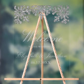 Silver Snowflake Winter Wedding Acryl Bord (Neutraal)
