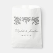 Silver Snowflake Winter Wedding Bedankzakje (Voorkant)