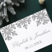 Silver Snowflake Winter Wedding Gastenboek