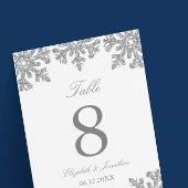 Silver Snowflake Winter Wedding Kaart